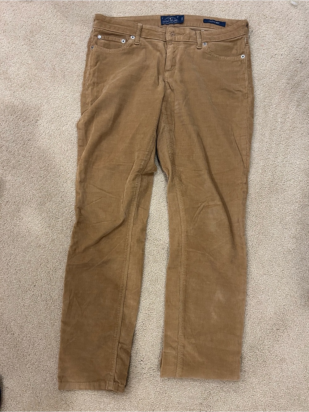 Lucky Brand Women's Corduroy Pants in Camel Brown